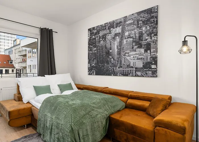 Homely-apartment Manhattanart, Zentral, Parkplatz, Billard,ps4, Dart, Balkon Apartment *