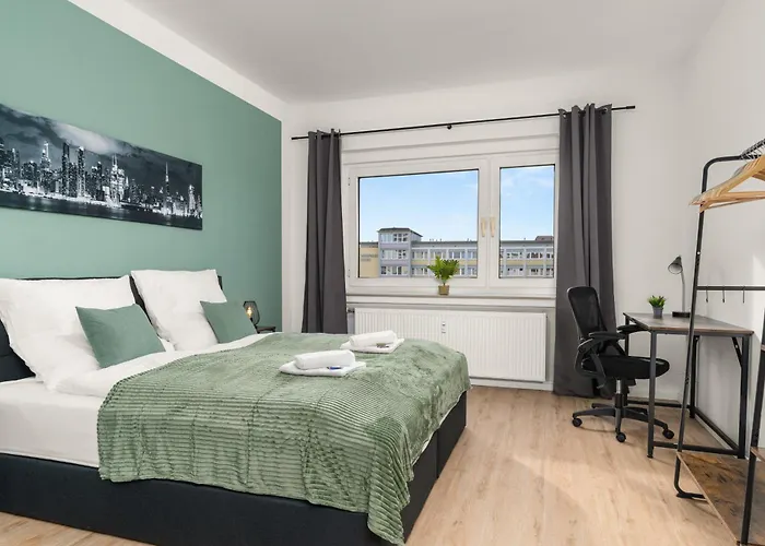 Homely-apartment Manhattanart, Zentral, Parkplatz, Billard,ps4, Dart, Balkon Apartment Bielefeld